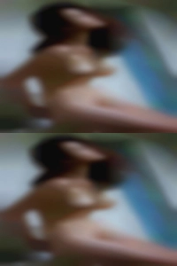 Role naked woman playing watching and being watched.